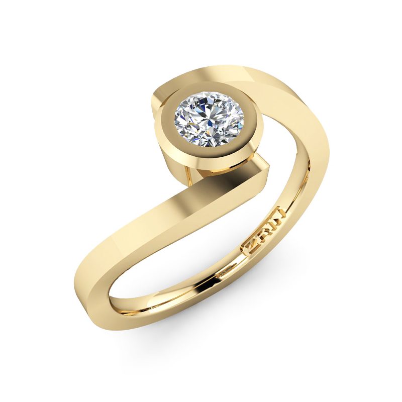 ZRIN engagement ring model 026, yellow gold