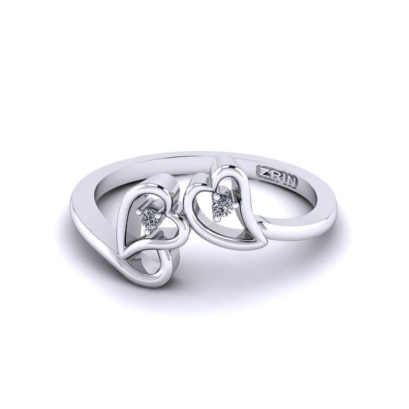 ZRIN engagement ring model 035, white gold