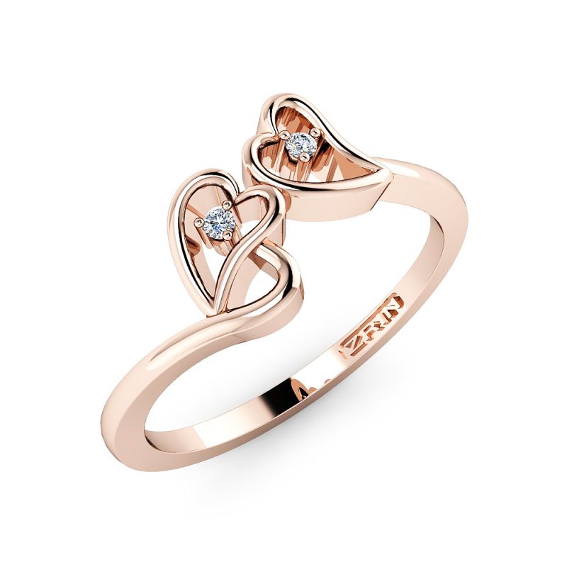 ZRIN engagement ring model 035, red gold