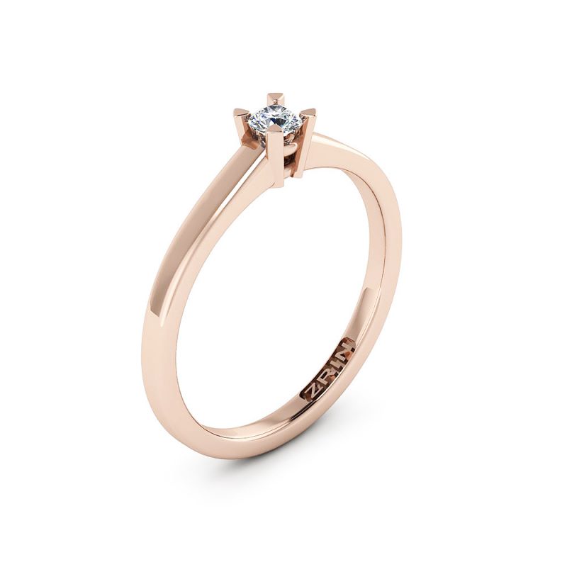 ZRIN engagement ring model 052-1, red gold