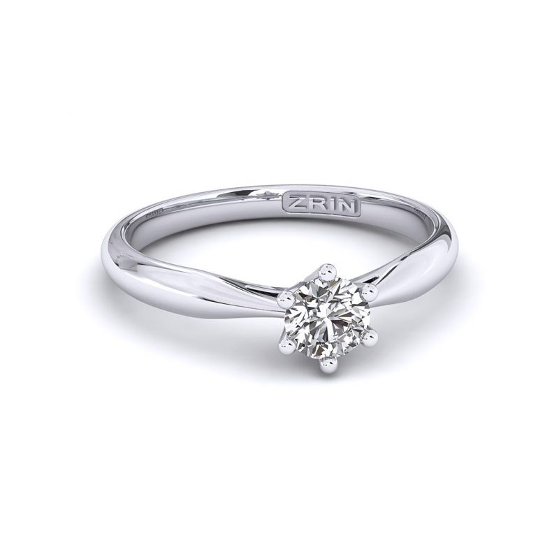 ZRIN engagement ring model 250-7, white gold
