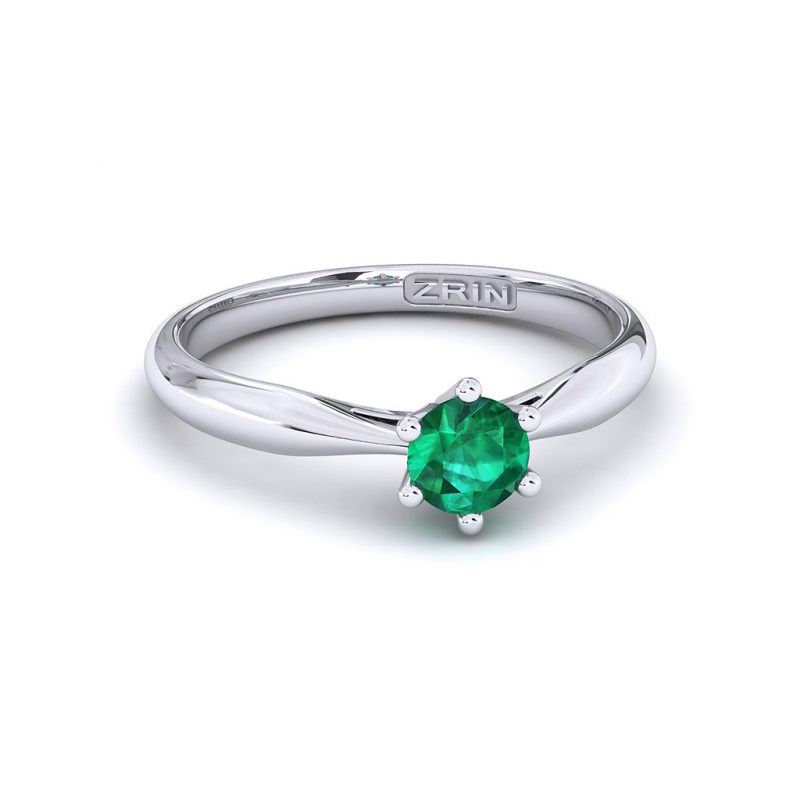 ZRIN engagement ring model 250-7, white gold