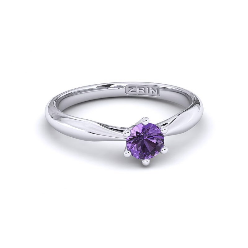 ZRIN engagement ring model 250-7, white gold