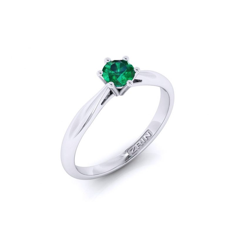 ZRIN engagement ring model 250-7, white gold