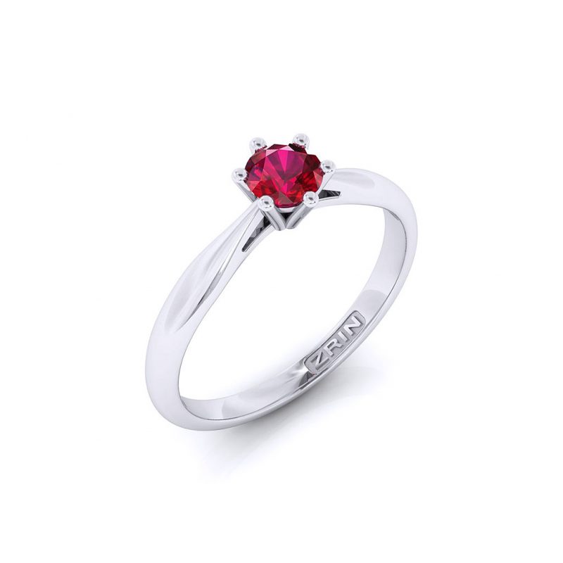 ZRIN engagement ring model 250-7, white gold
