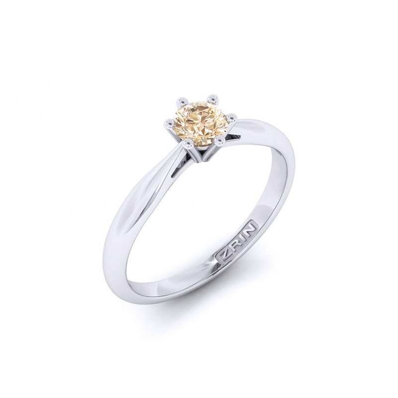 ZRIN engagement ring model 250-7, white gold