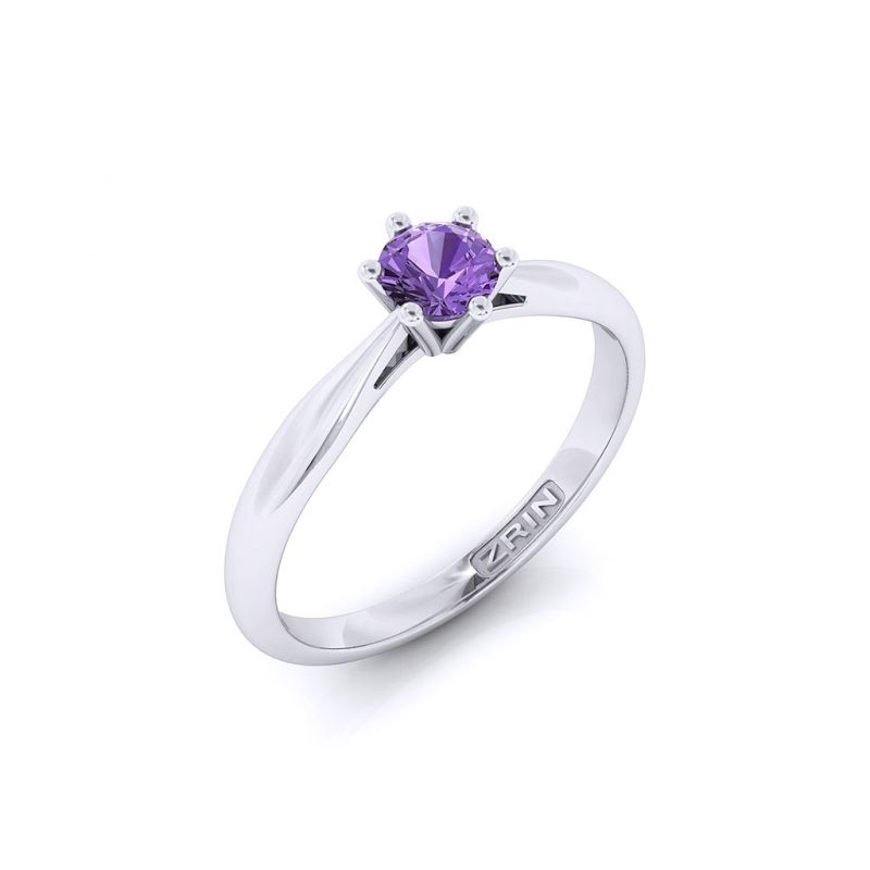 ZRIN engagement ring model 250-7, white gold