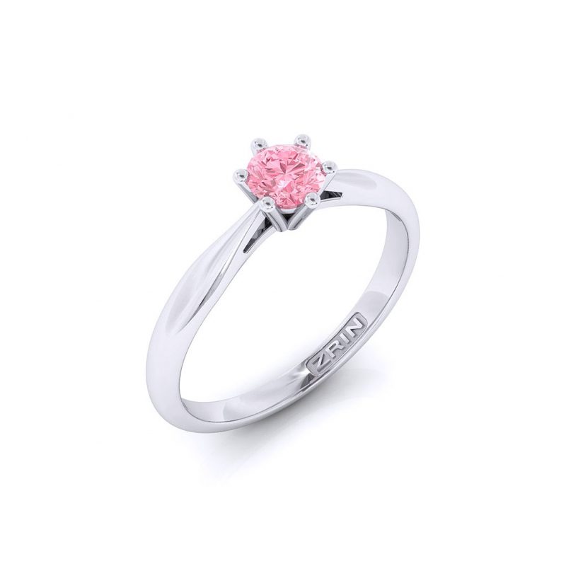 ZRIN engagement ring model 250-7, white gold
