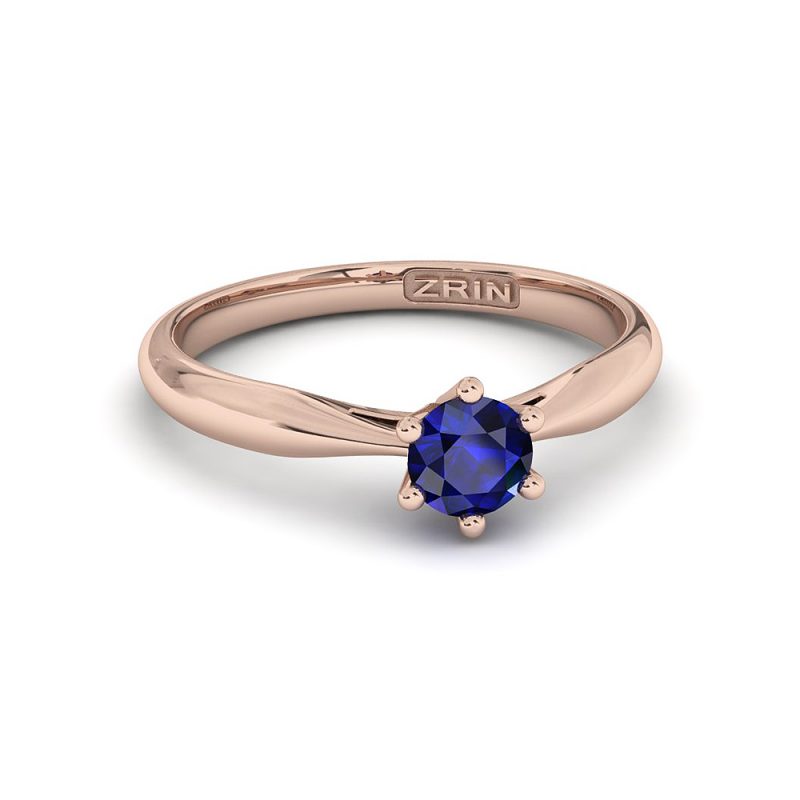 ZRIN engagement ring model 250-7, red gold