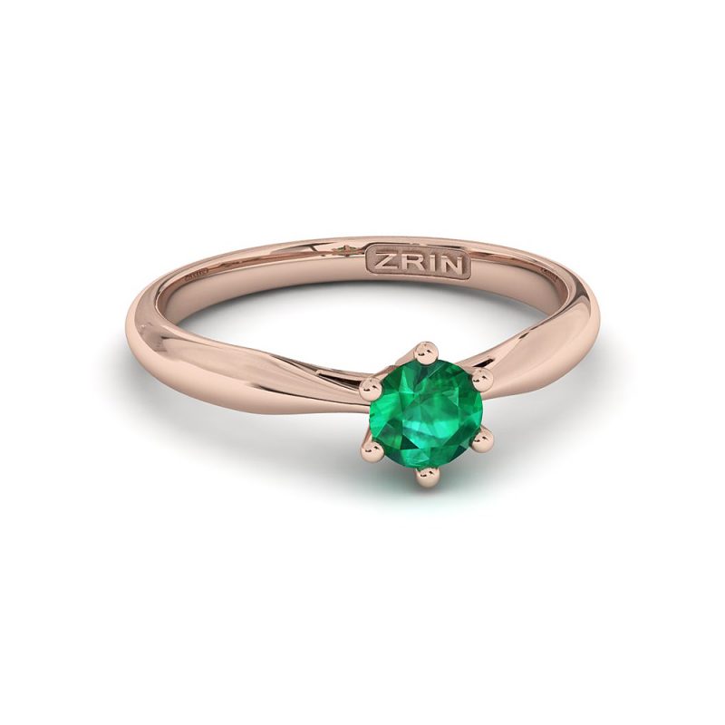 ZRIN engagement ring model 250-7, red gold