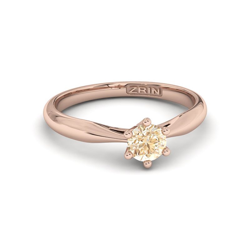 ZRIN engagement ring model 250-7, red gold