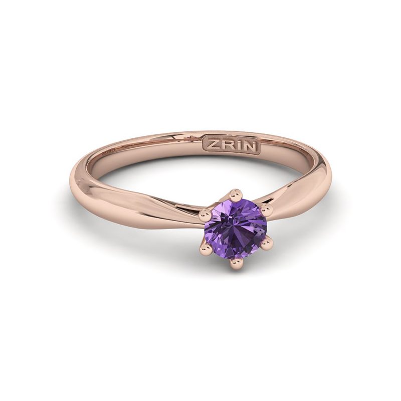 ZRIN engagement ring model 250-7, red gold