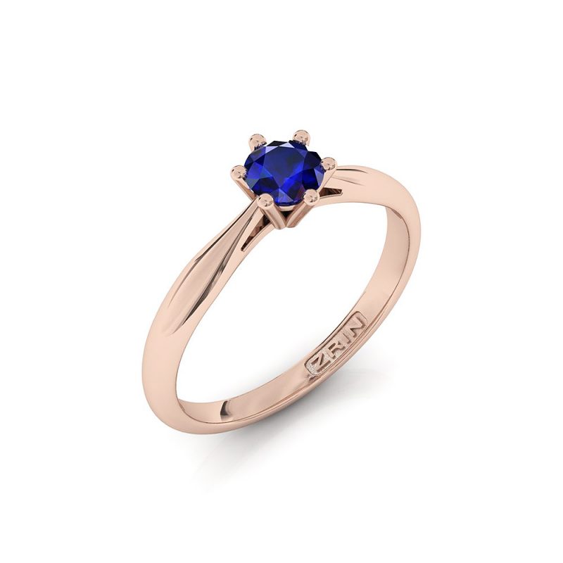 ZRIN engagement ring model 250-7, red gold
