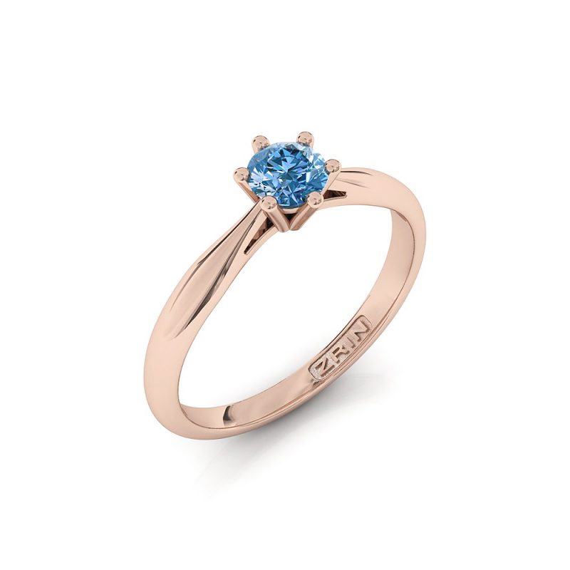 ZRIN engagement ring model 250-7, red gold