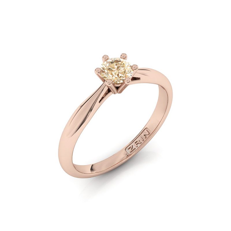 ZRIN engagement ring model 250-7, red gold