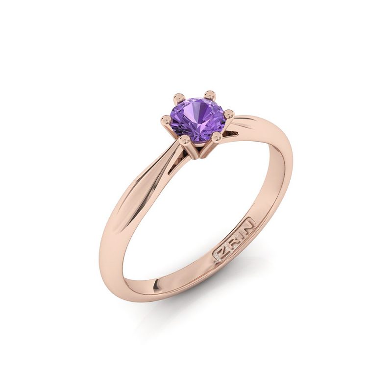 ZRIN engagement ring model 250-7, red gold