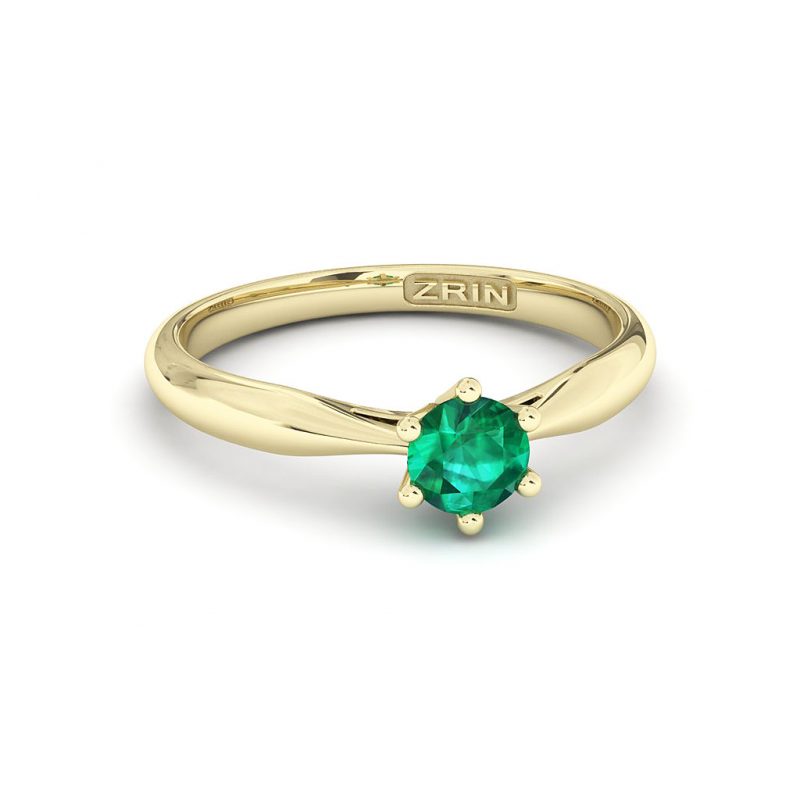 ZRIN engagement ring model 250-7, yellow gold