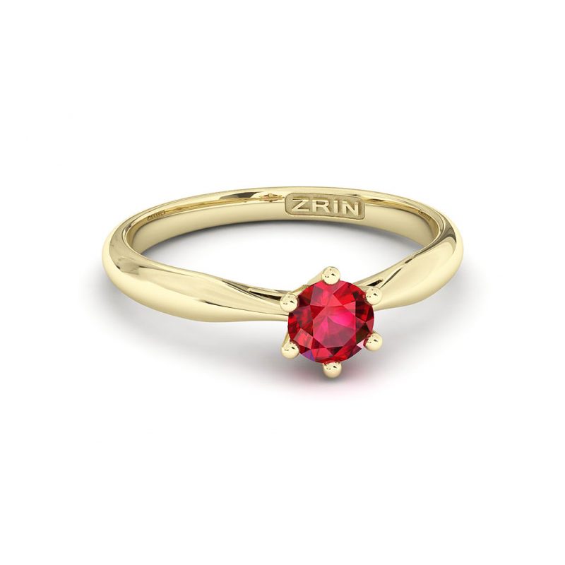 ZRIN engagement ring model 250-7, yellow gold