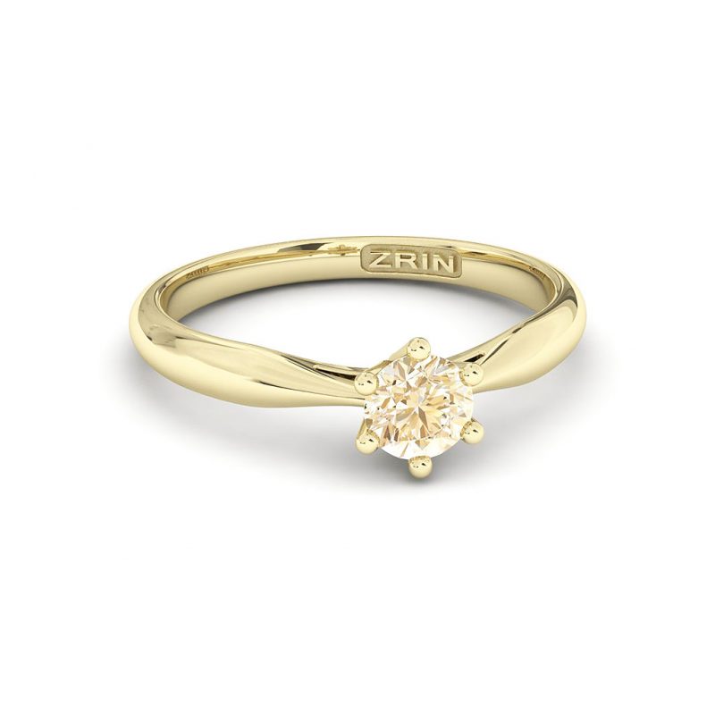 ZRIN engagement ring model 250-7, yellow gold