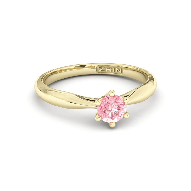 ZRIN engagement ring model 250-7, yellow gold