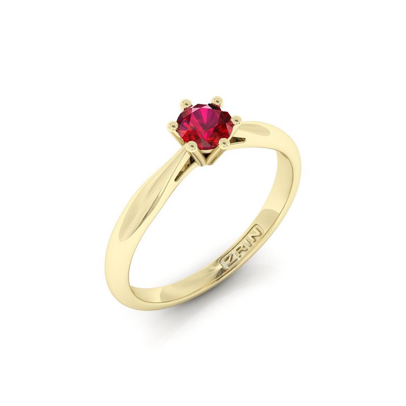 ZRIN engagement ring model 250-7, yellow gold