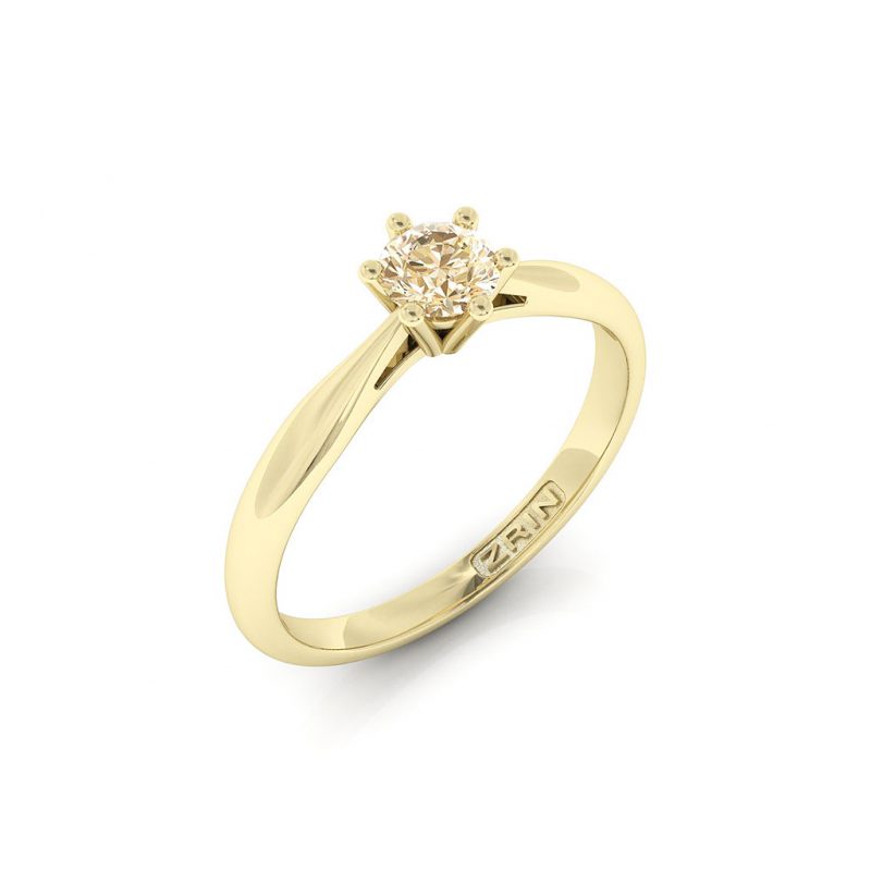 ZRIN engagement ring model 250-7, yellow gold