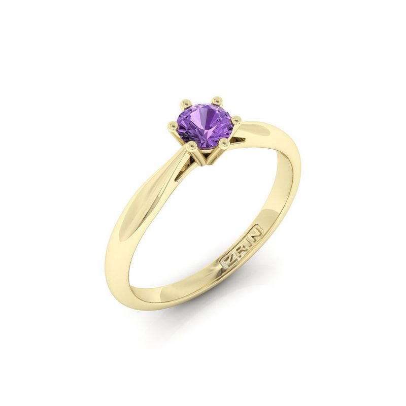 ZRIN engagement ring model 250-7, yellow gold