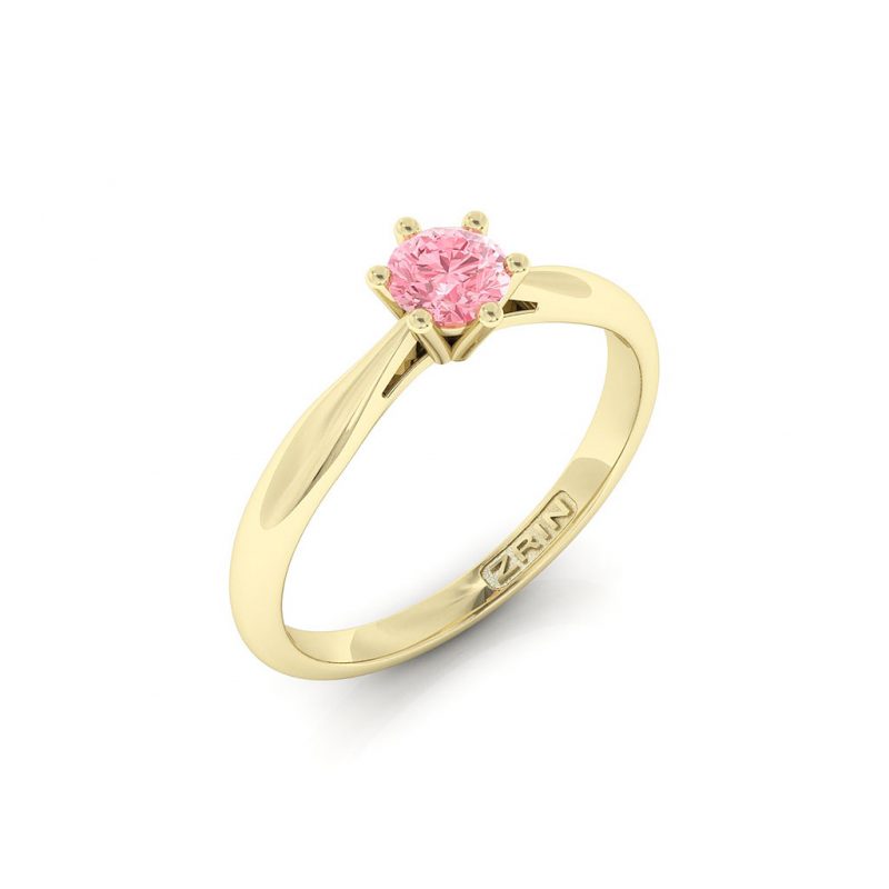 ZRIN engagement ring model 250-7, yellow gold