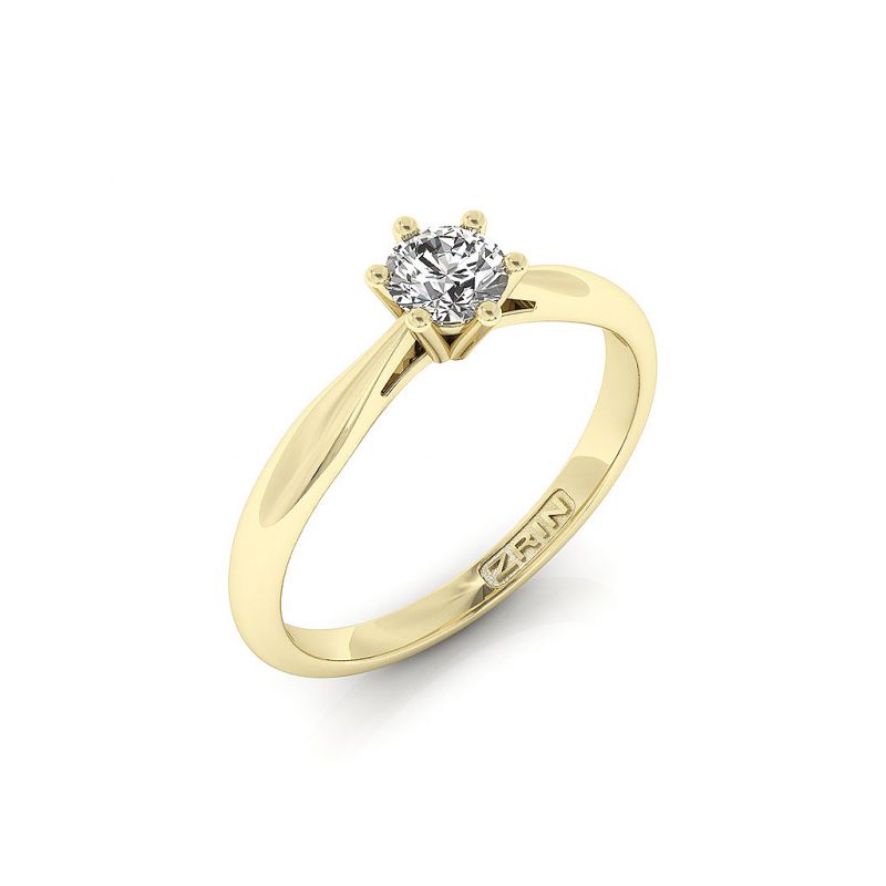ZRIN engagement ring model 250-7, yellow gold