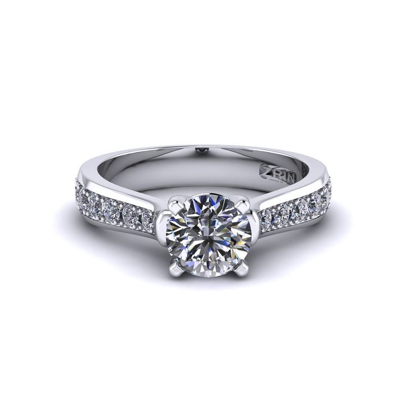 ZRIN engagement ring model 277, white gold