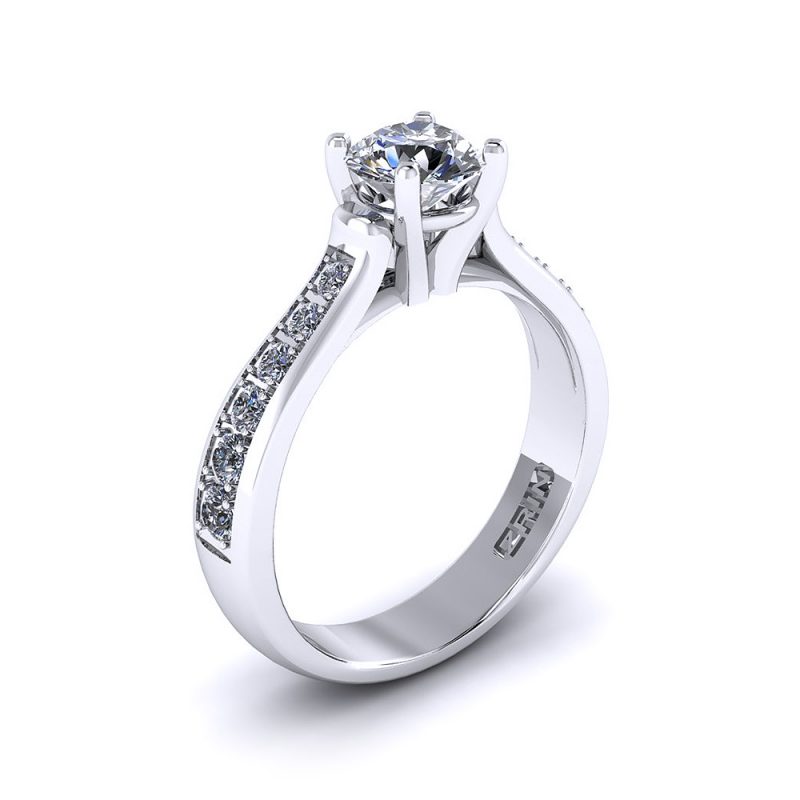 ZRIN engagement ring model 277, white gold