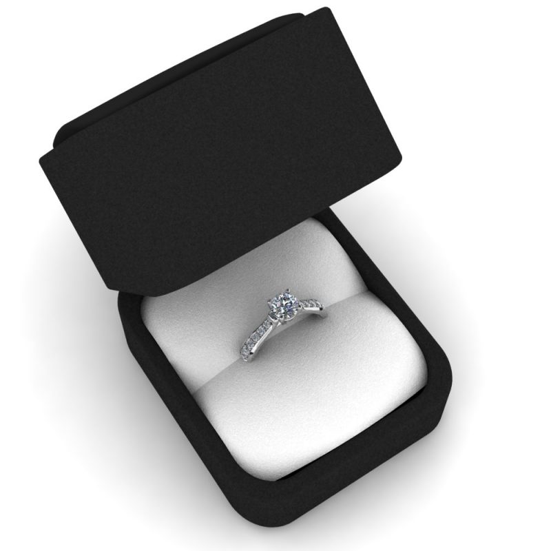 ZRIN engagement ring model 277, white gold
