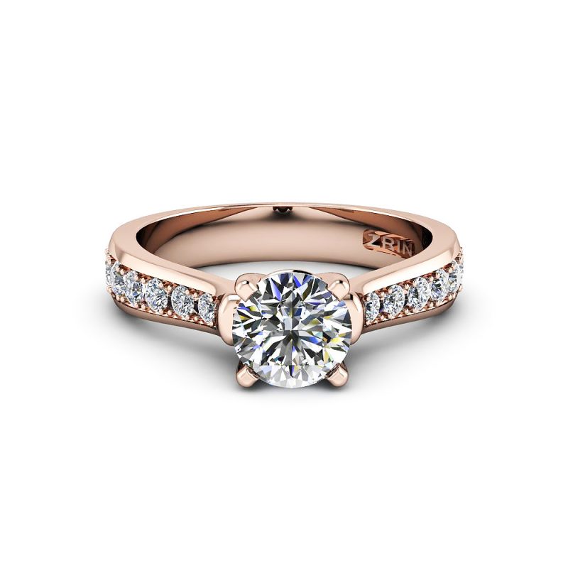 ZRIN engagement ring model 277, red gold