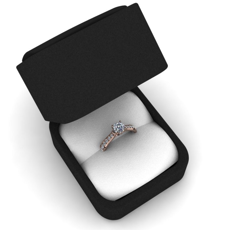 ZRIN engagement ring model 277, red gold