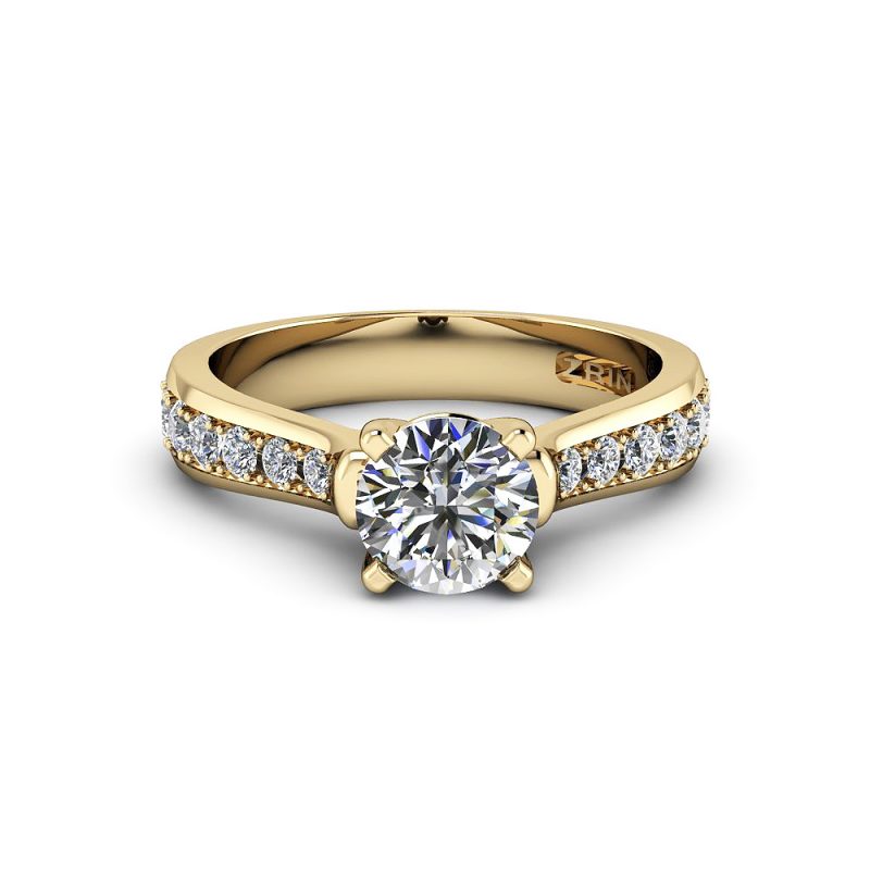 ZRIN engagement ring model 277, yellow gold