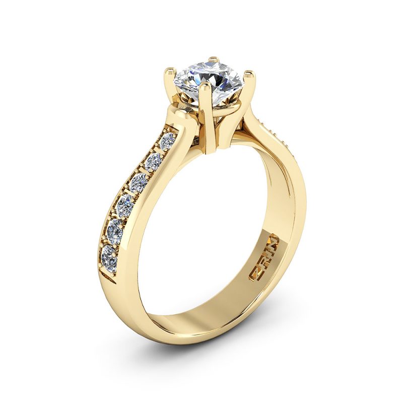 ZRIN engagement ring model 277, yellow gold