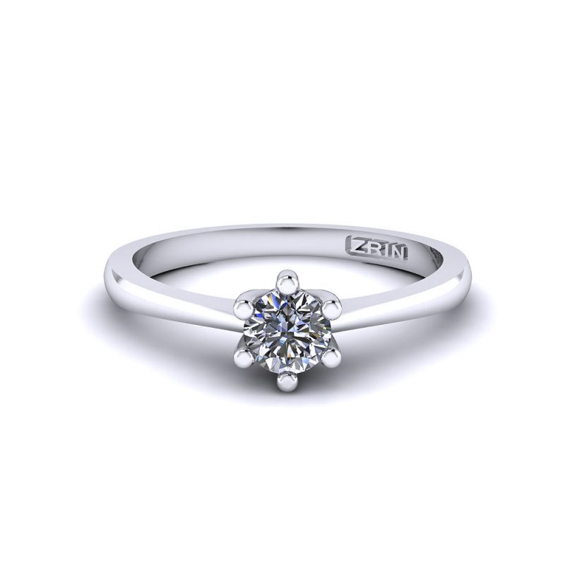 ZRIN engagement ring model 343, white gold