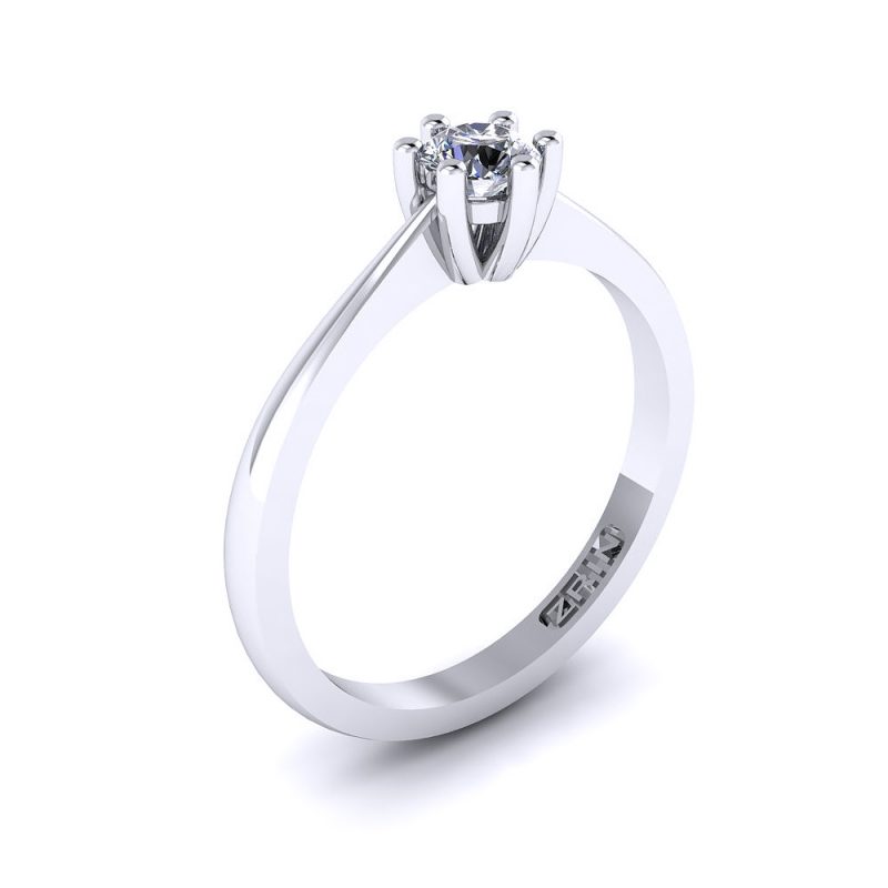 ZRIN engagement ring model 343, white gold