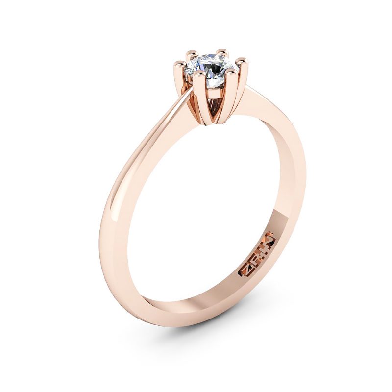 ZRIN engagement ring model 343, red gold