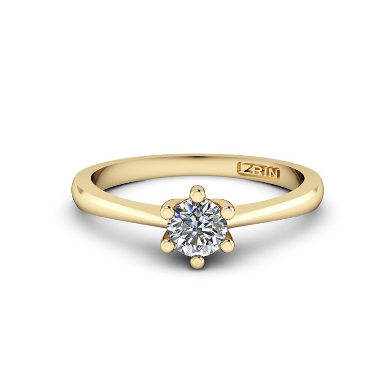 ZRIN engagement ring model 343, yellow gold