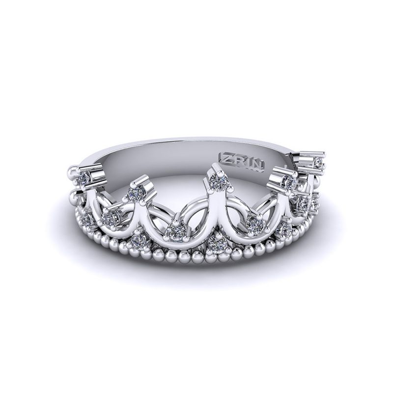 ZRIN engagement ring model 352, white gold