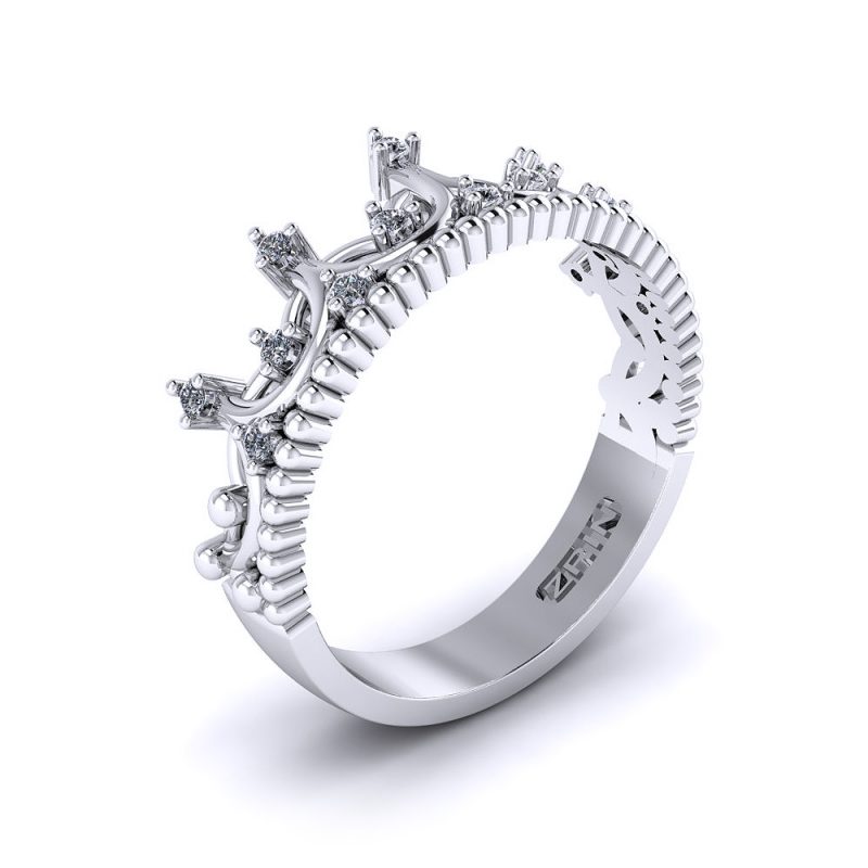 ZRIN engagement ring model 352, white gold