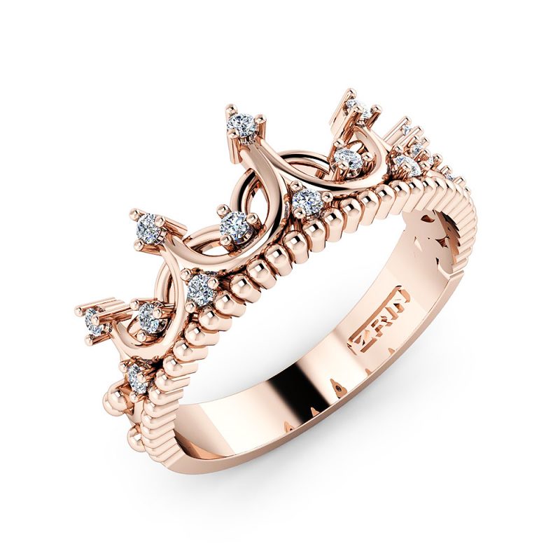 ZRIN engagement ring model 352, red gold