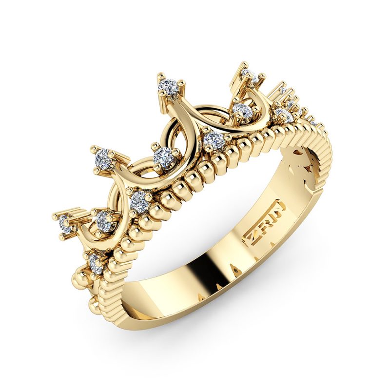 ZRIN engagement ring model 352, yellow gold