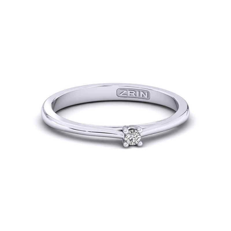 ZRIN engagement ring model 400-5, white gold