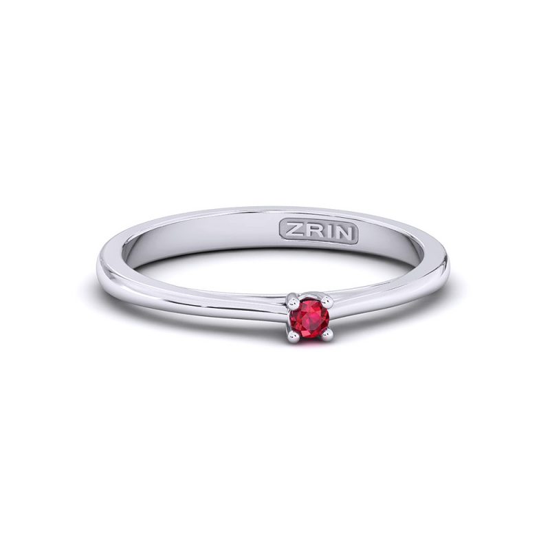 ZRIN engagement ring model 400-5, white gold