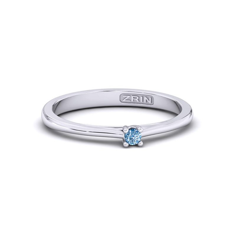 ZRIN engagement ring model 400-5, white gold