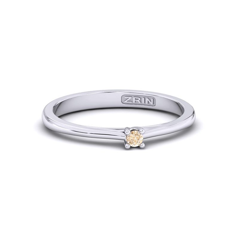 ZRIN engagement ring model 400-5, white gold