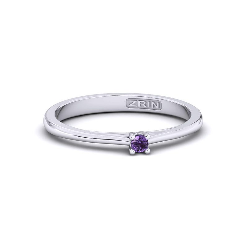 ZRIN engagement ring model 400-5, white gold
