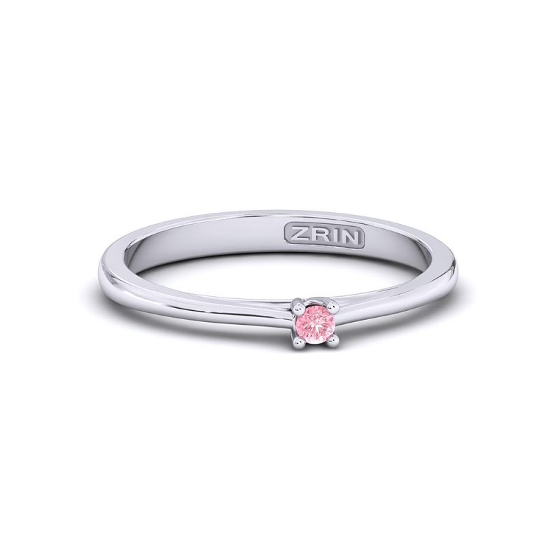 ZRIN engagement ring model 400-5, white gold